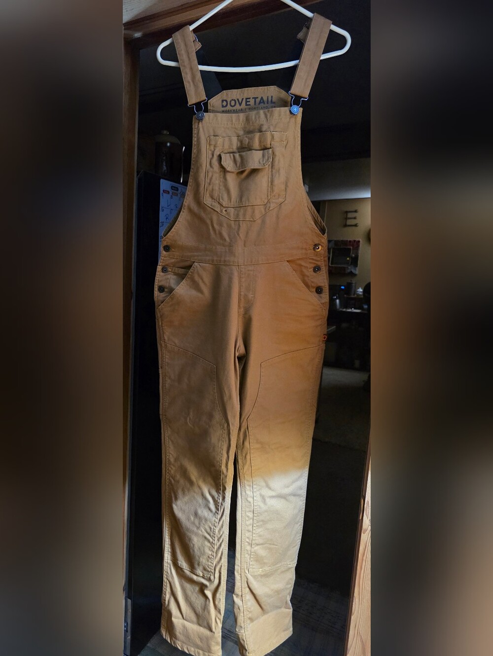 Dovetail Women's Tan Utility Overalls